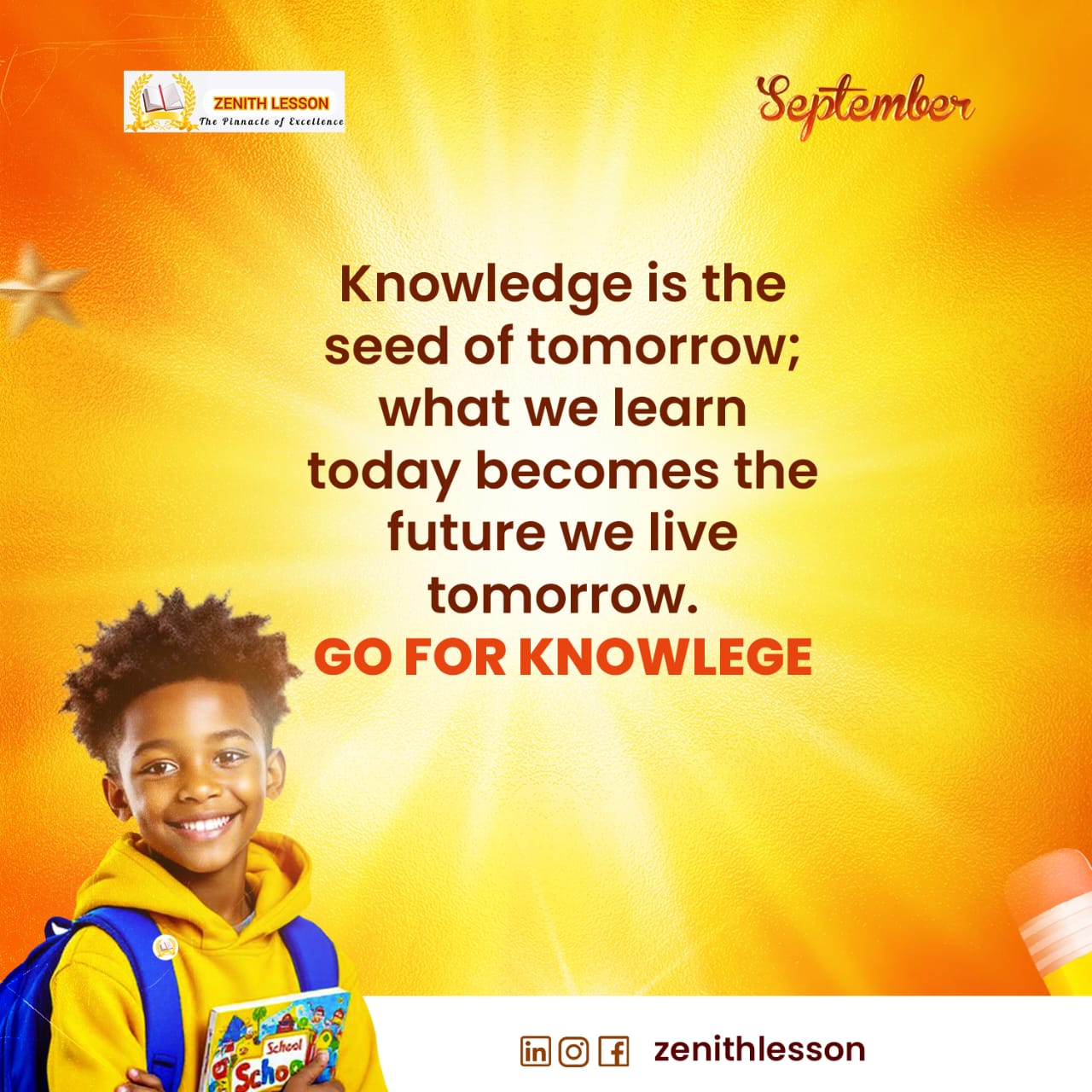 Knowledge Is The Seed of Tomorrow